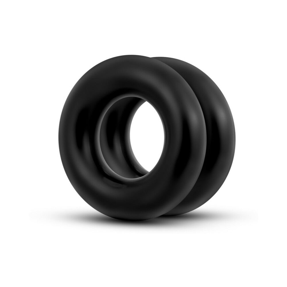 Stay Hard Donut Rings Oversized 2pk Blk