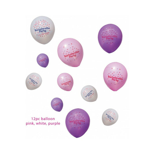 Bachelorette Party Ballons (12pc) Asst,