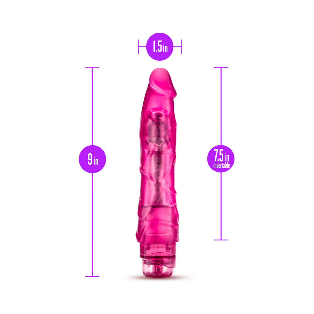 B Yours Vibe 1 Realistic 9 in. Vibrating Dildo Pink