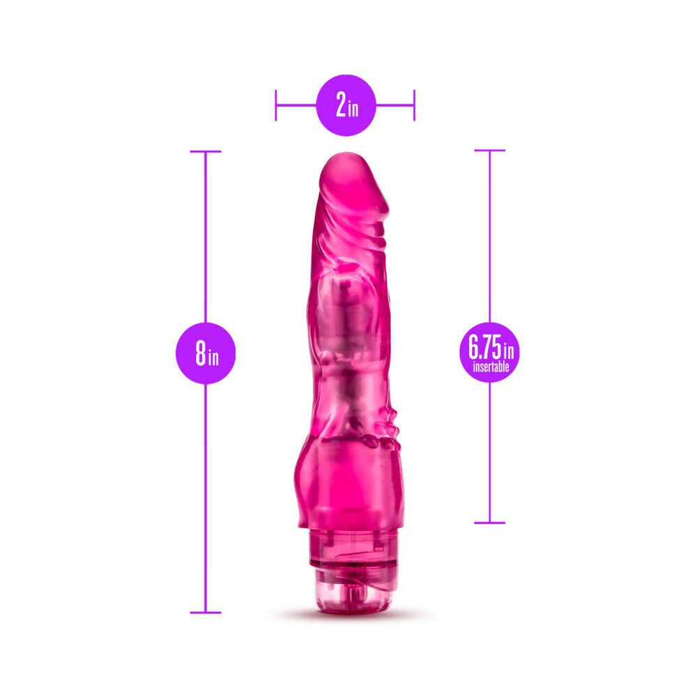 B Yours Vibe 4 Realistic 8 in. Vibrating Dildo Pink