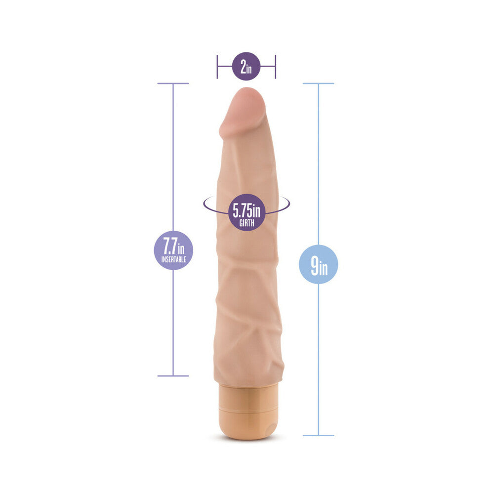 Blush Dr. Skin Vibe 1 Realistic 9 in. Vibrating Dildo Beige