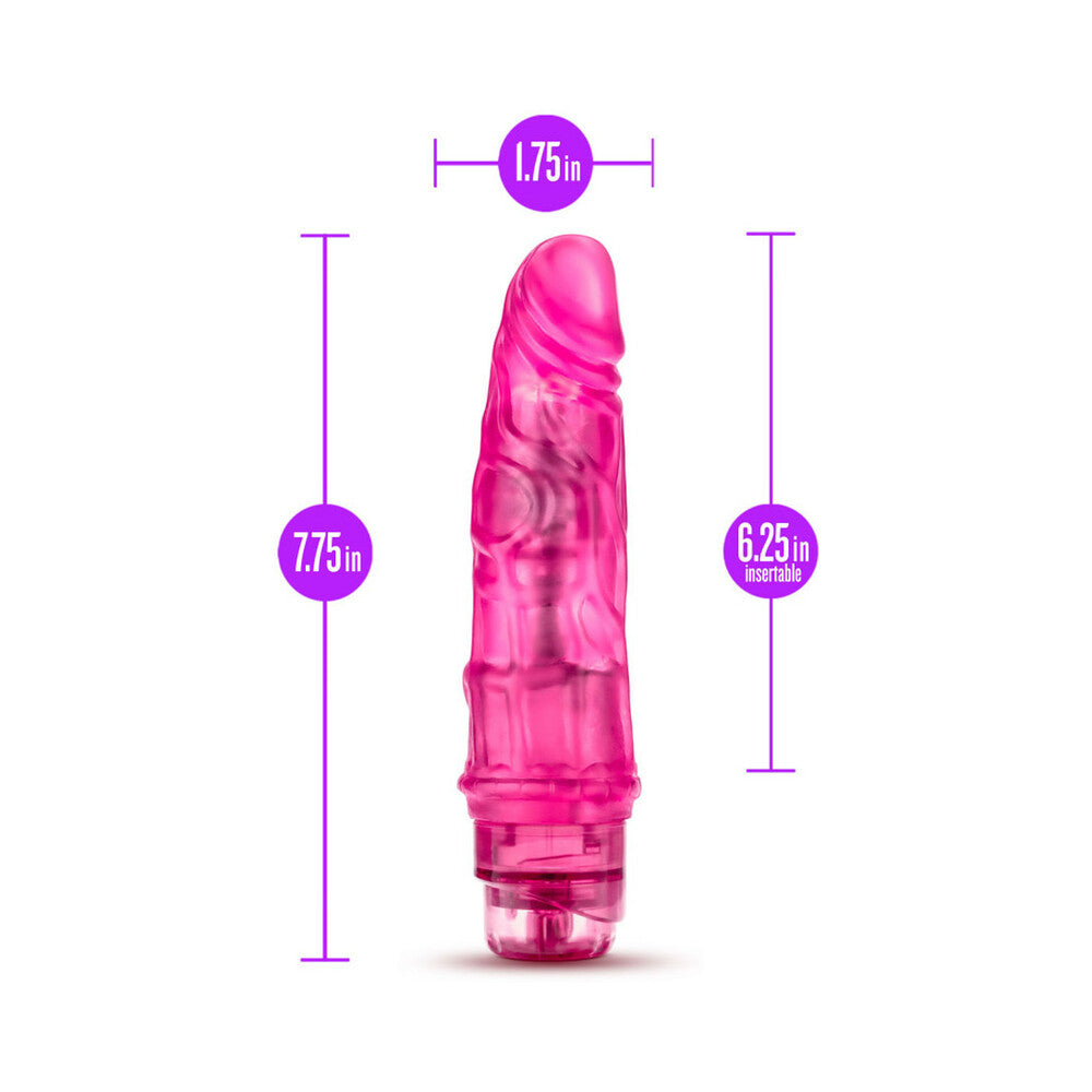 B Yours Vibe 3 Dildo 7.75in Vibr Pink