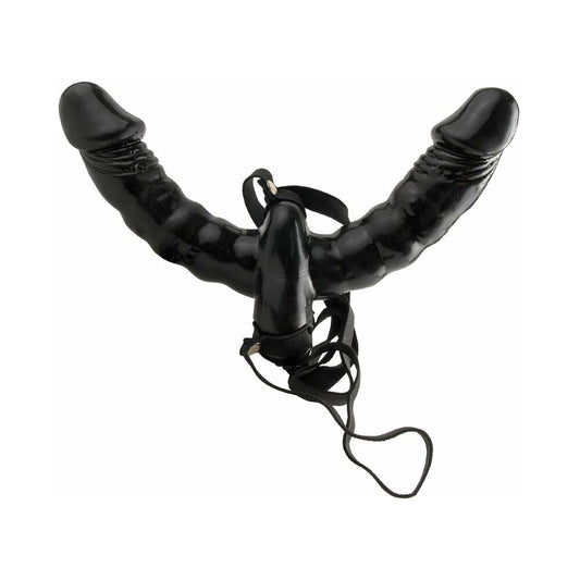 FF Vibrating Double Delight Strap-On Blk