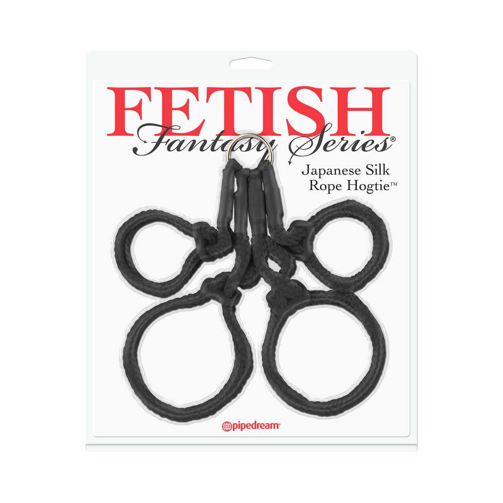 Pipedream Fetish Fantasy Series Japanese Silk Rope Hogtie Black