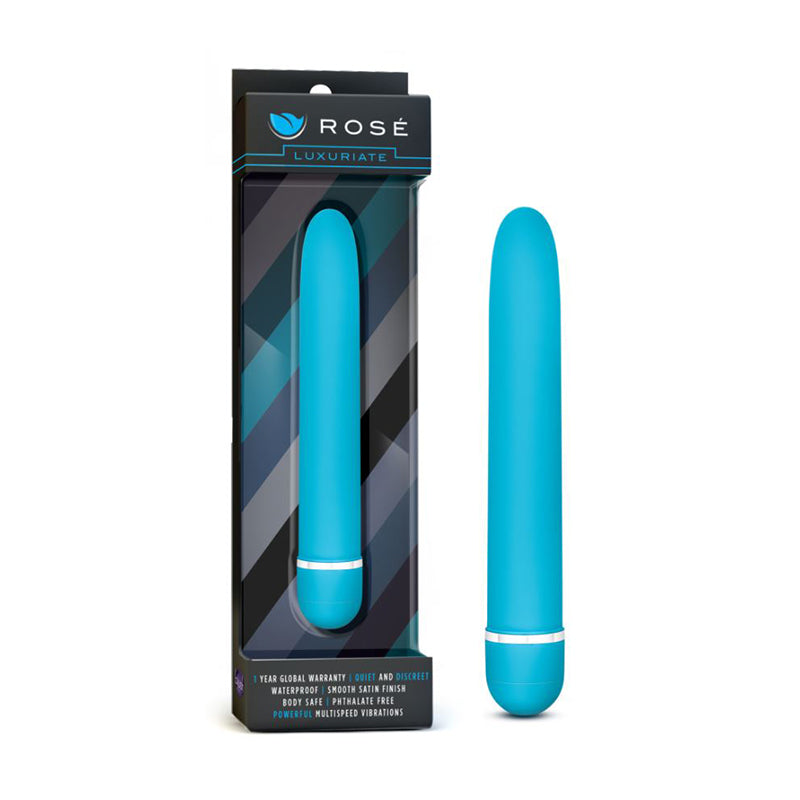 Blush Rose Luxuriate Classic Slimline Vibrator Blue