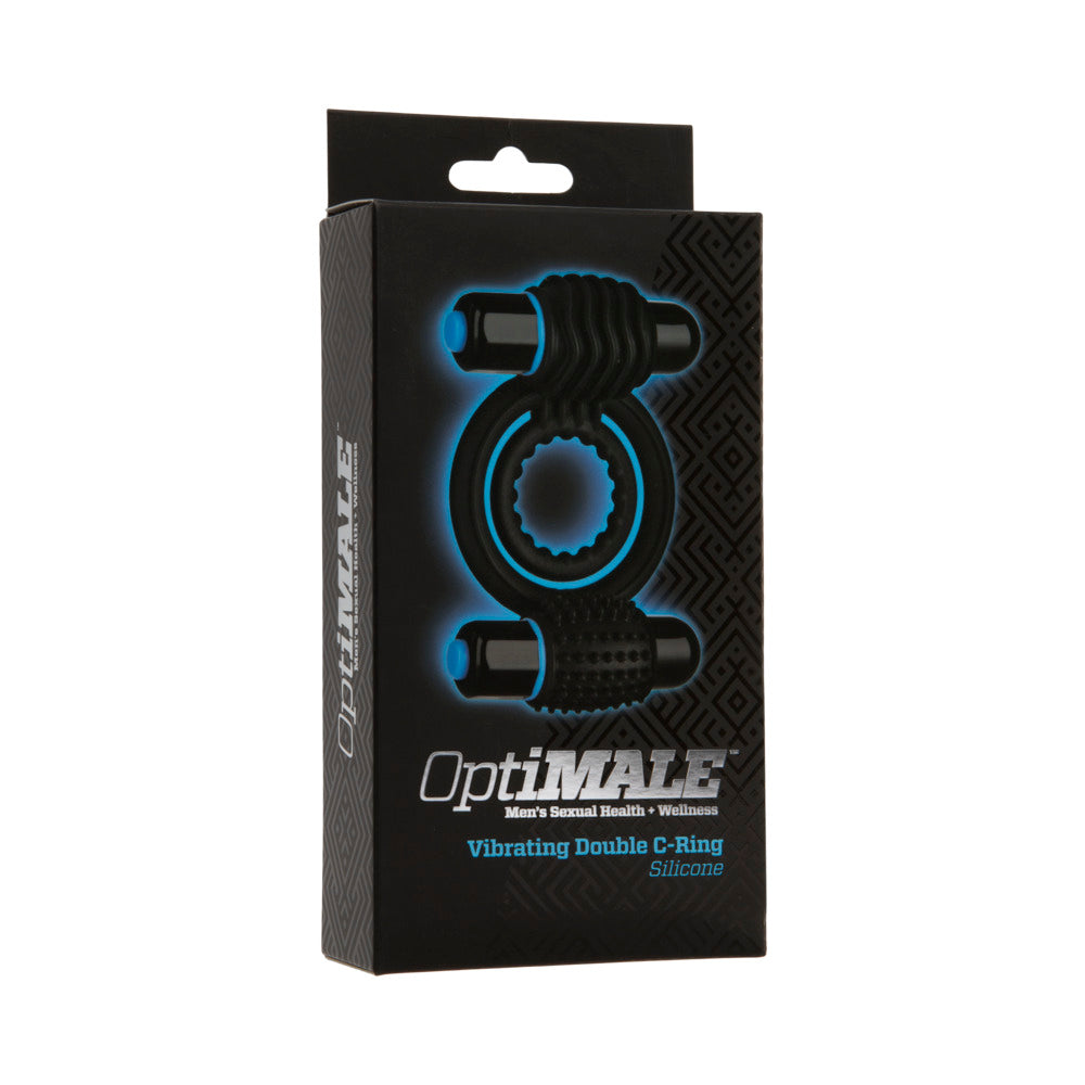 OptiMALE – Vibrating Double C-Ring Black