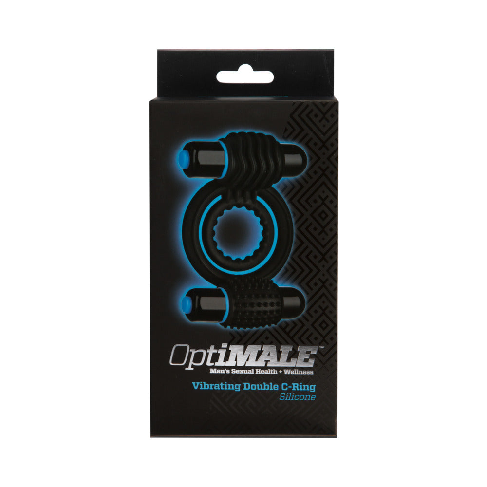 OptiMALE – Vibrating Double C-Ring Black