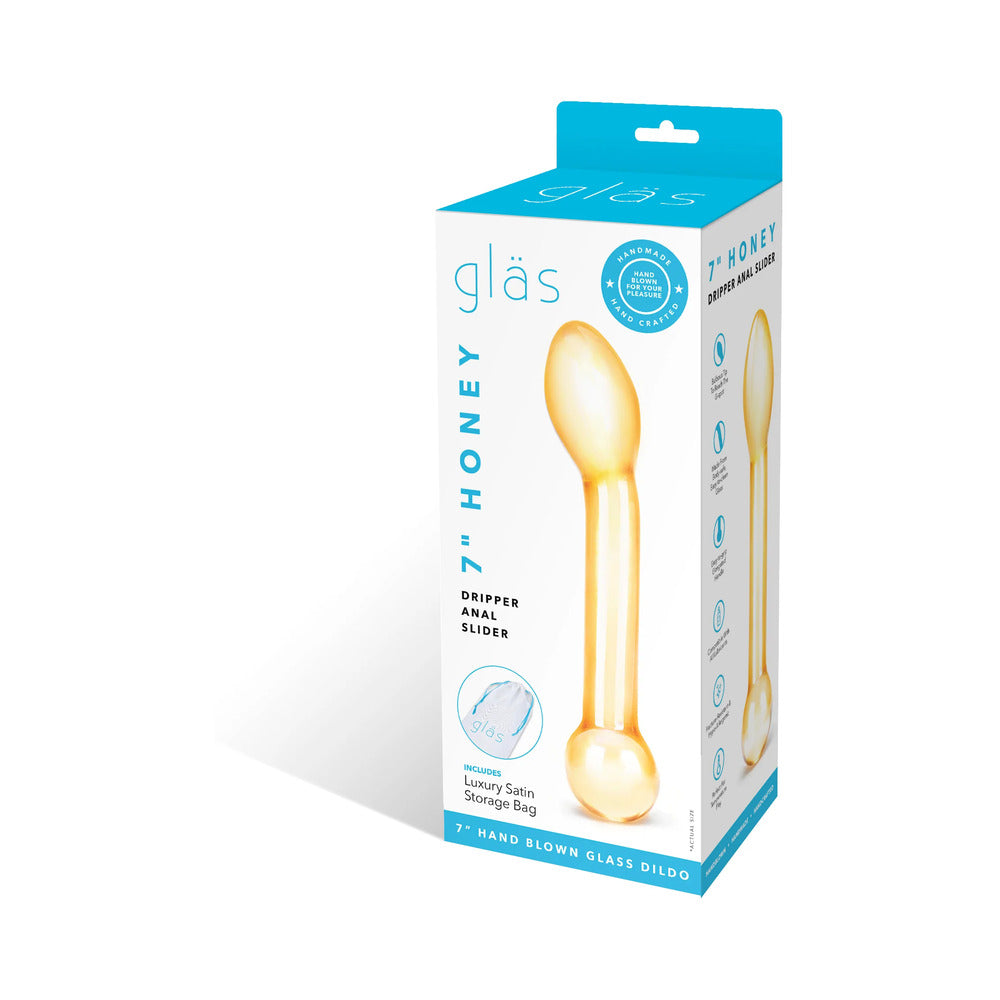 Glas 7in Honey Dripper Anal Slider Dildo