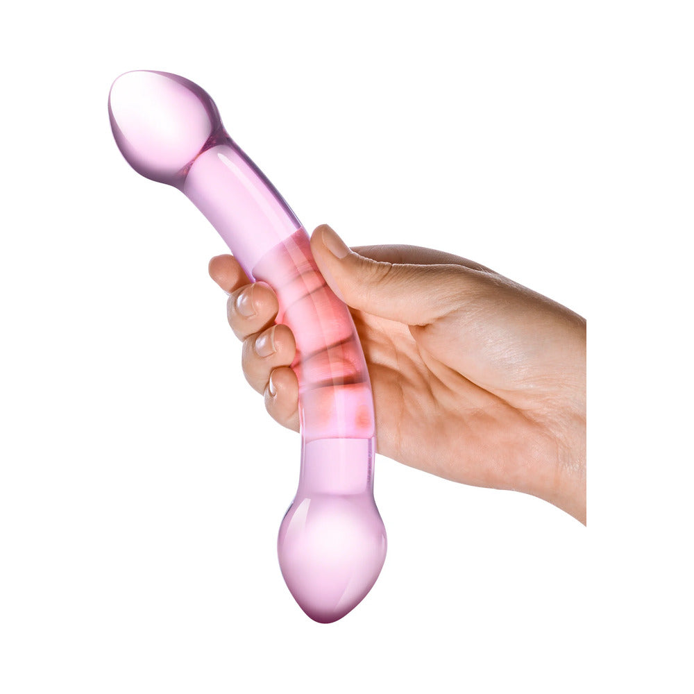 Glas 7.25in Double Trouble Purple Dildo