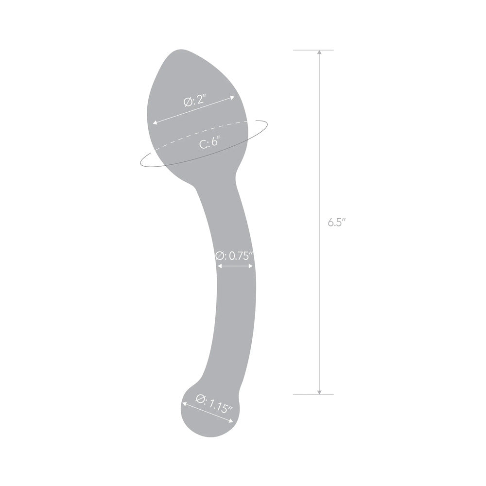 Glas 8in Pure Indulgence AnalSlide Dildo