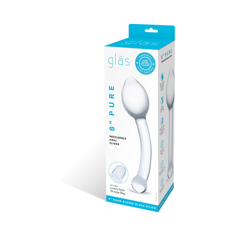 Glas 8in Pure Indulgence AnalSlide Dildo