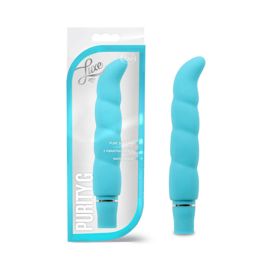 Blush Luxe Purity G Silicone Slimline G-Spot Vibrator Aqua