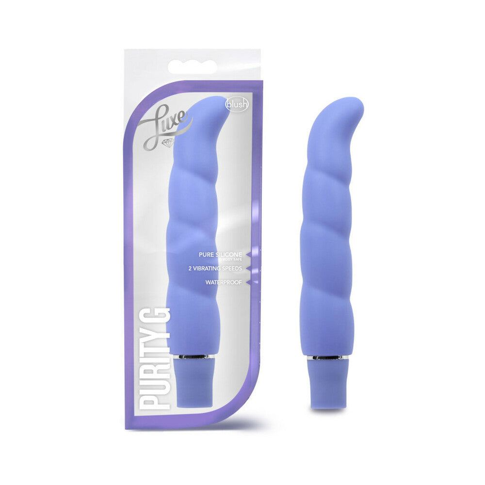 Blush Luxe Purity G Silicone Slimline G-Spot Vibrator Periwinkle