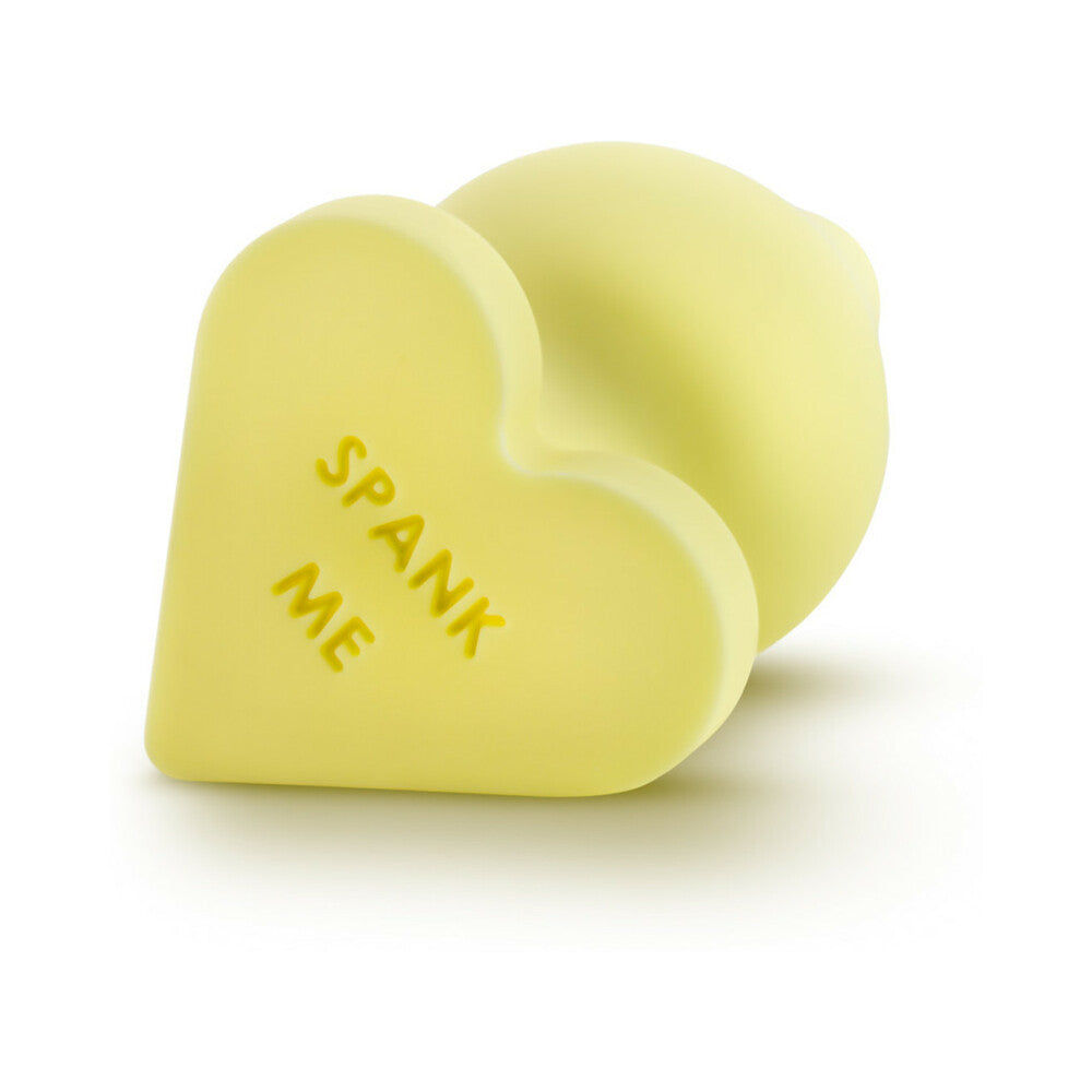 Play with Me Naughty Candy Hearts 'Spank Me' Anal Plug Yellow