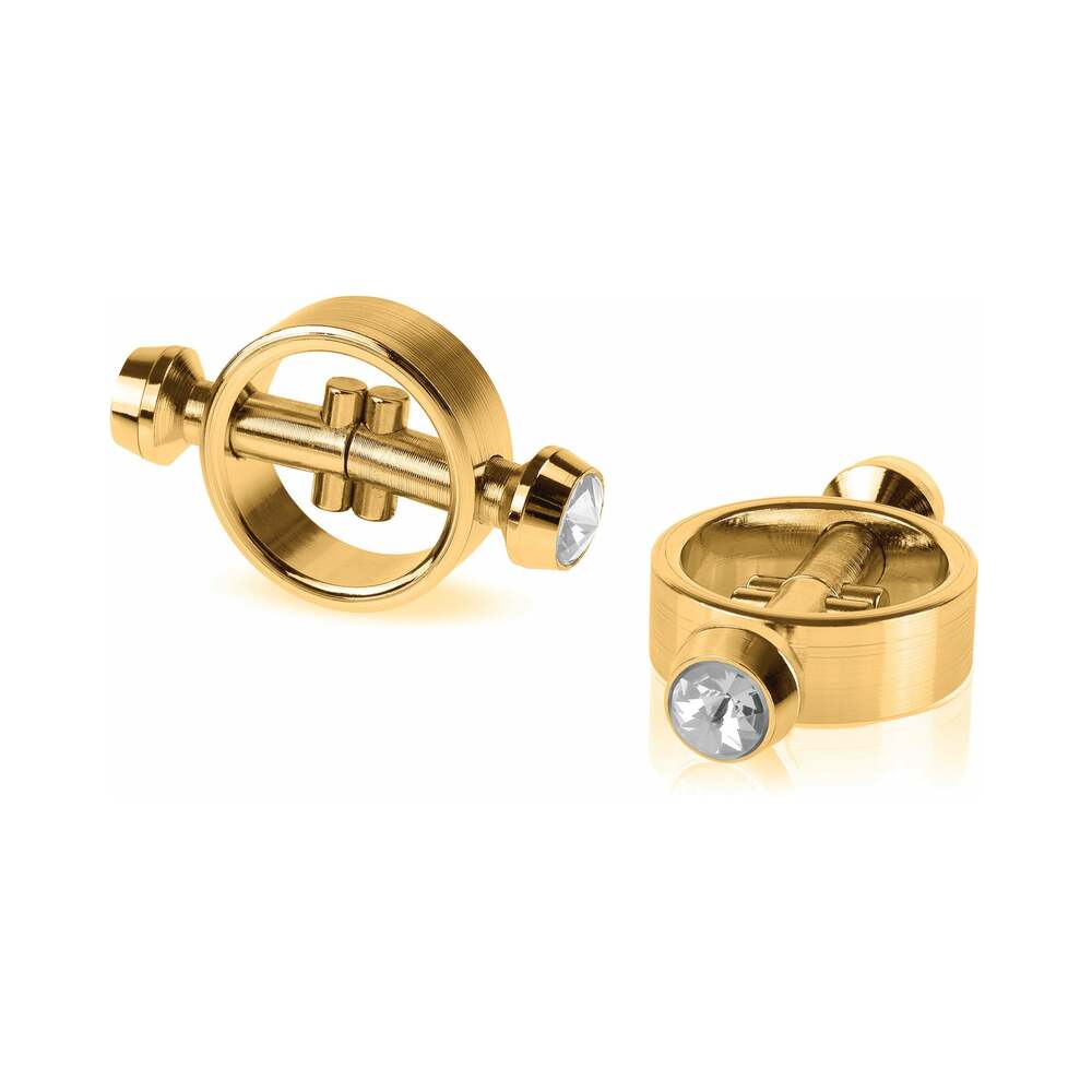 Fetish Fantasy Gold Magnetic Nipple Clamps Gold