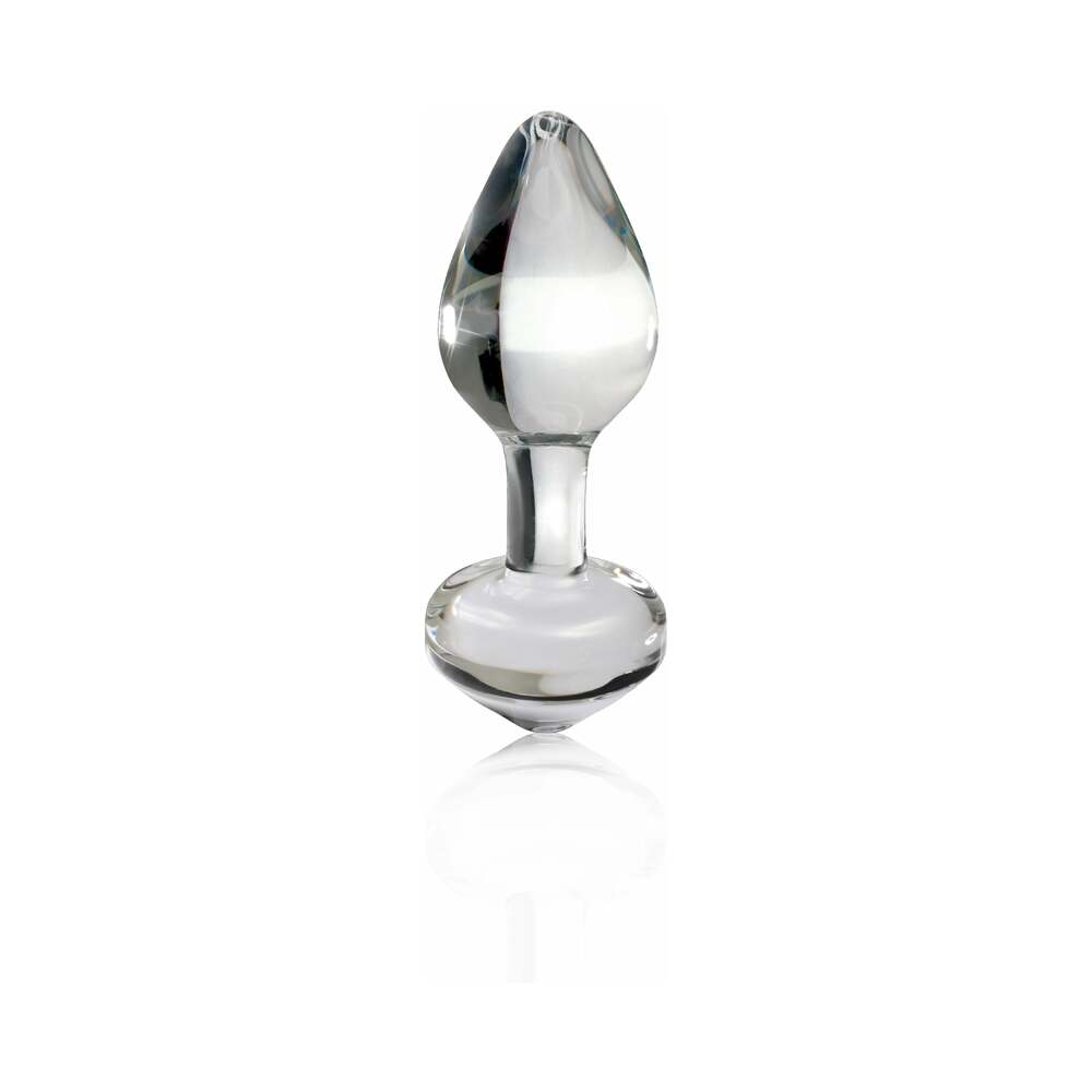 Icicles #44 Glass Anal Plug 3.25in Clear