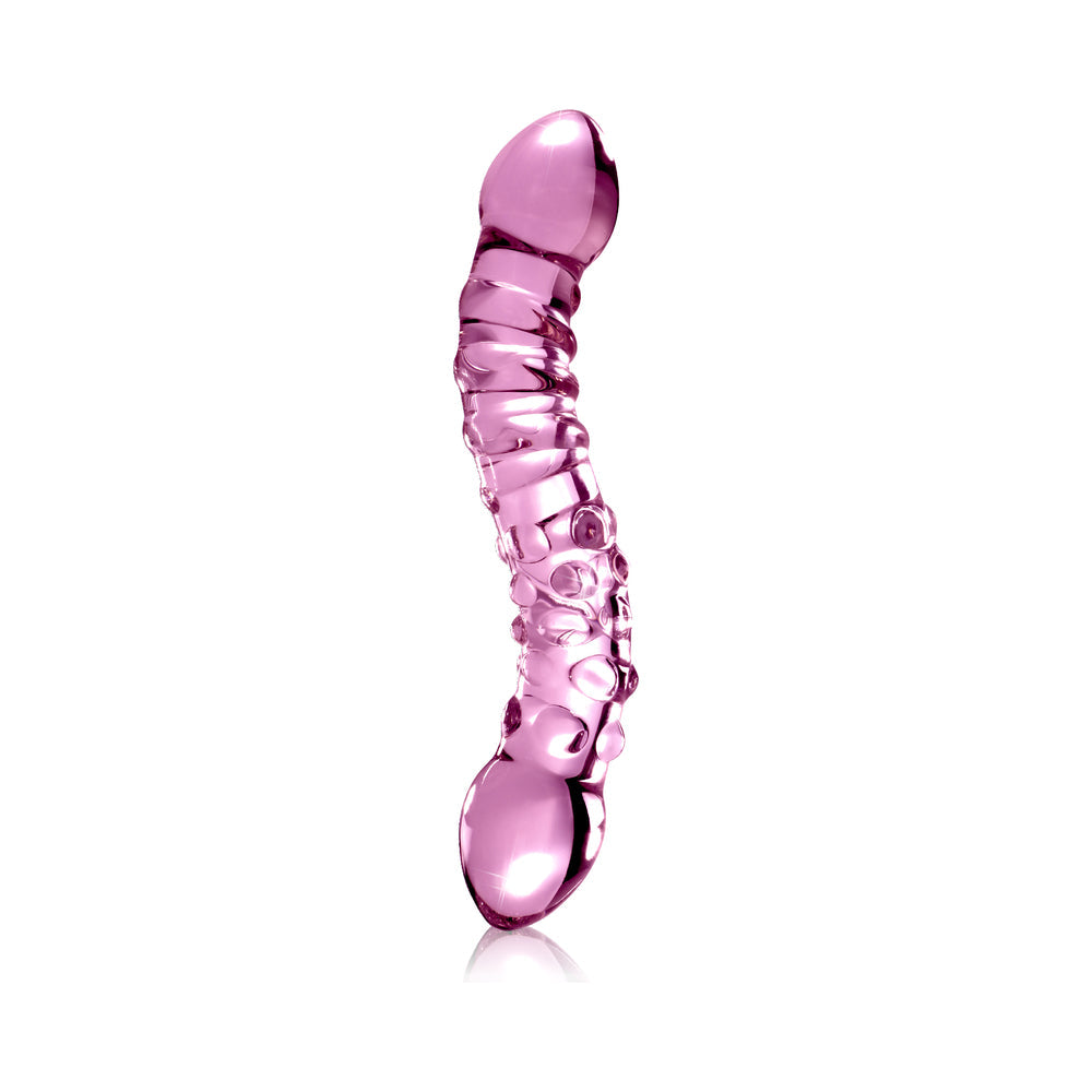 Icicles #55 7.75in Dual-Ended Glass Pink