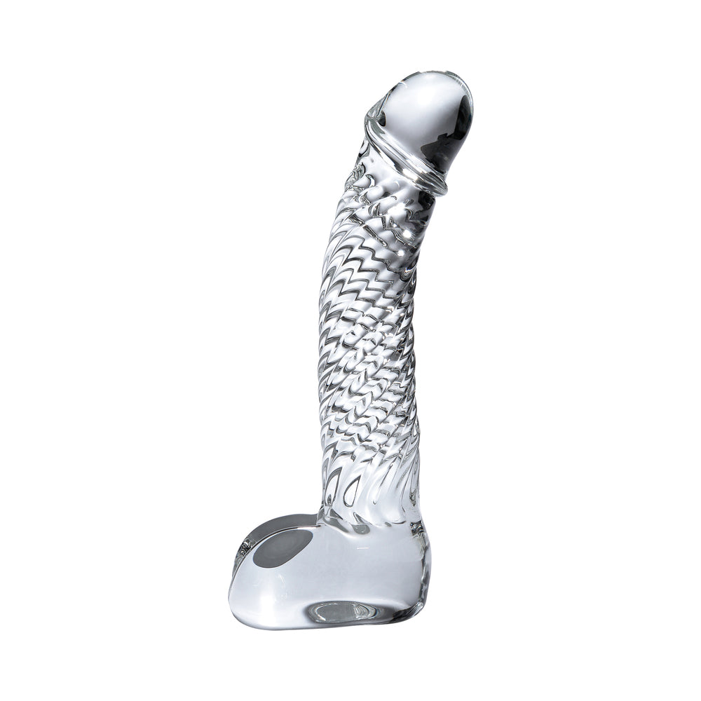 Icicles #61 6.5in Glass Dildo Clear