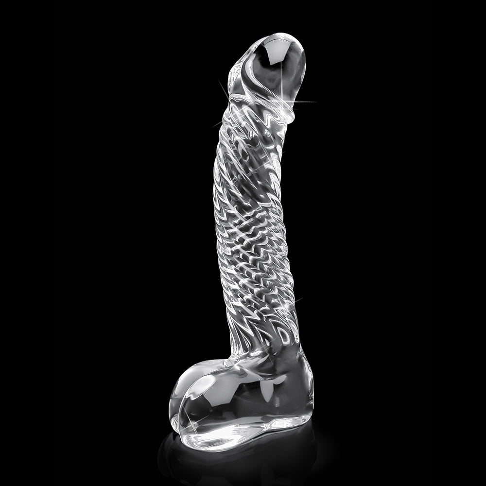 Icicles #61 6.5in Glass Dildo Clear