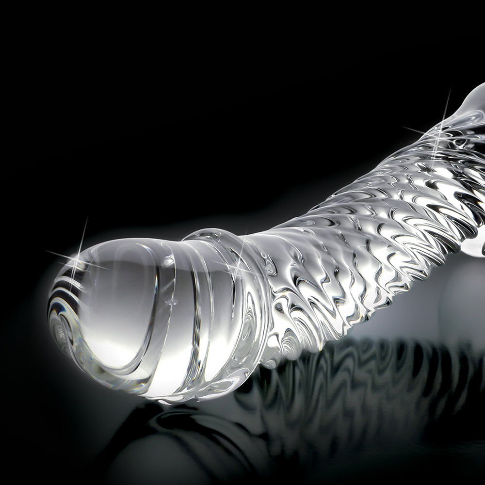 Icicles #61 6.5in Glass Dildo Clear