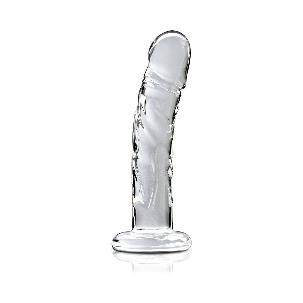 Icicles #62 6.5in Glass Dildo Clear