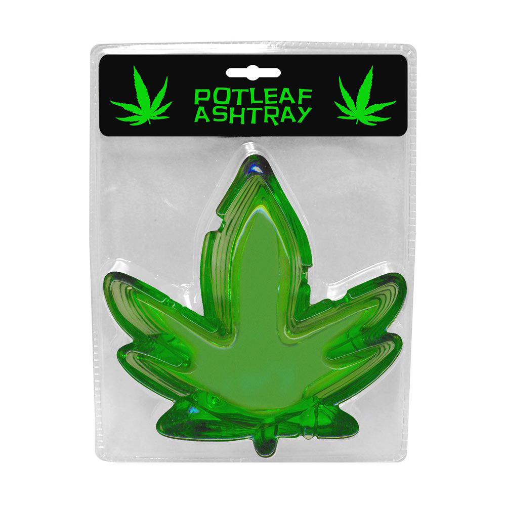 Pot Leaf Ashtray Green