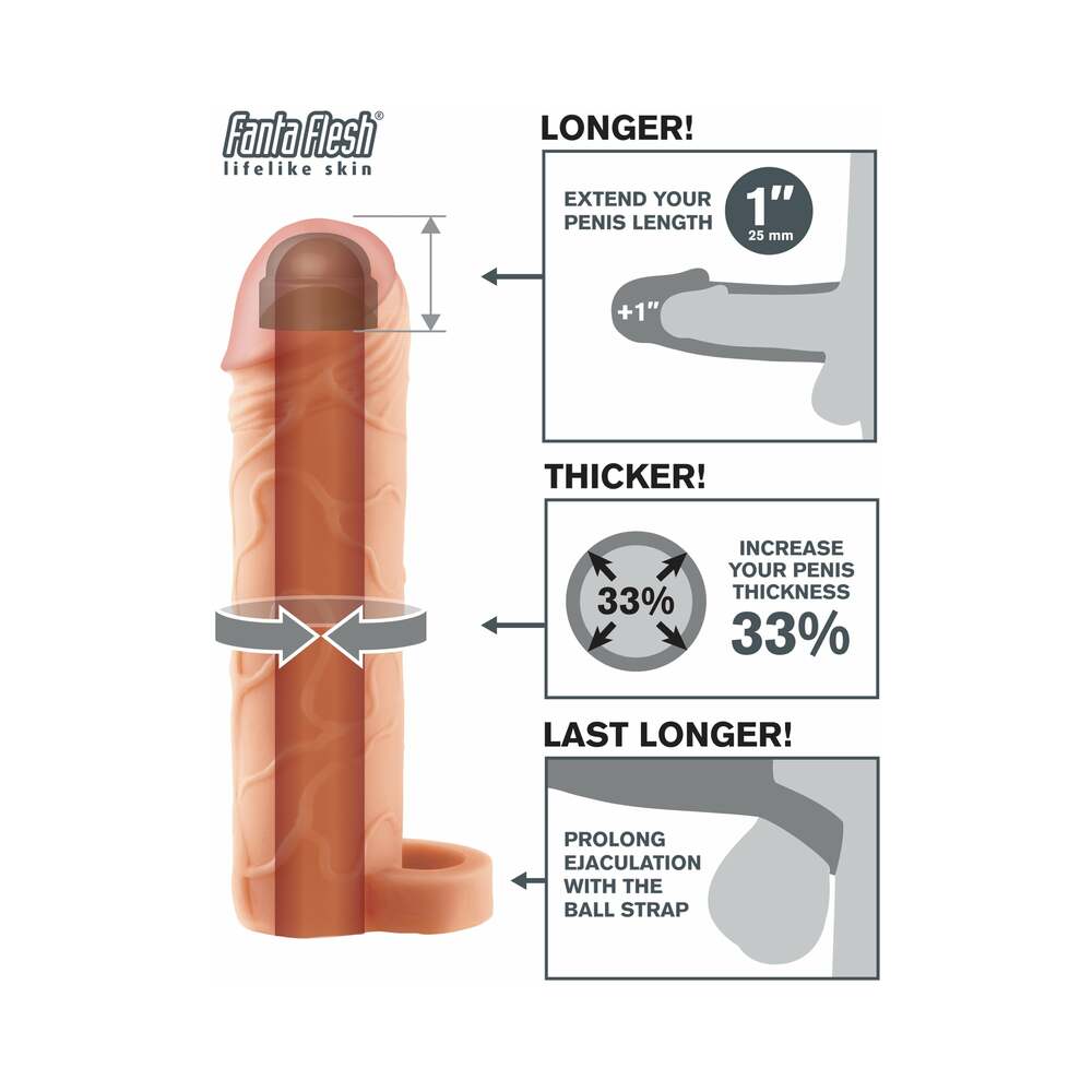 Fantasy X-tensions Perfect 1 in. Extension With Ball Strap Beige