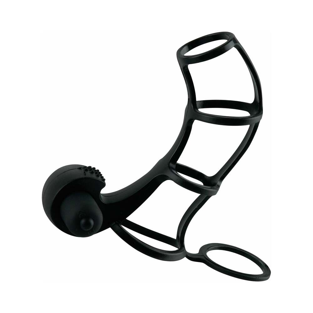 Fantasy X-tensions Vibrating Deluxe Silicone Power Cage Black