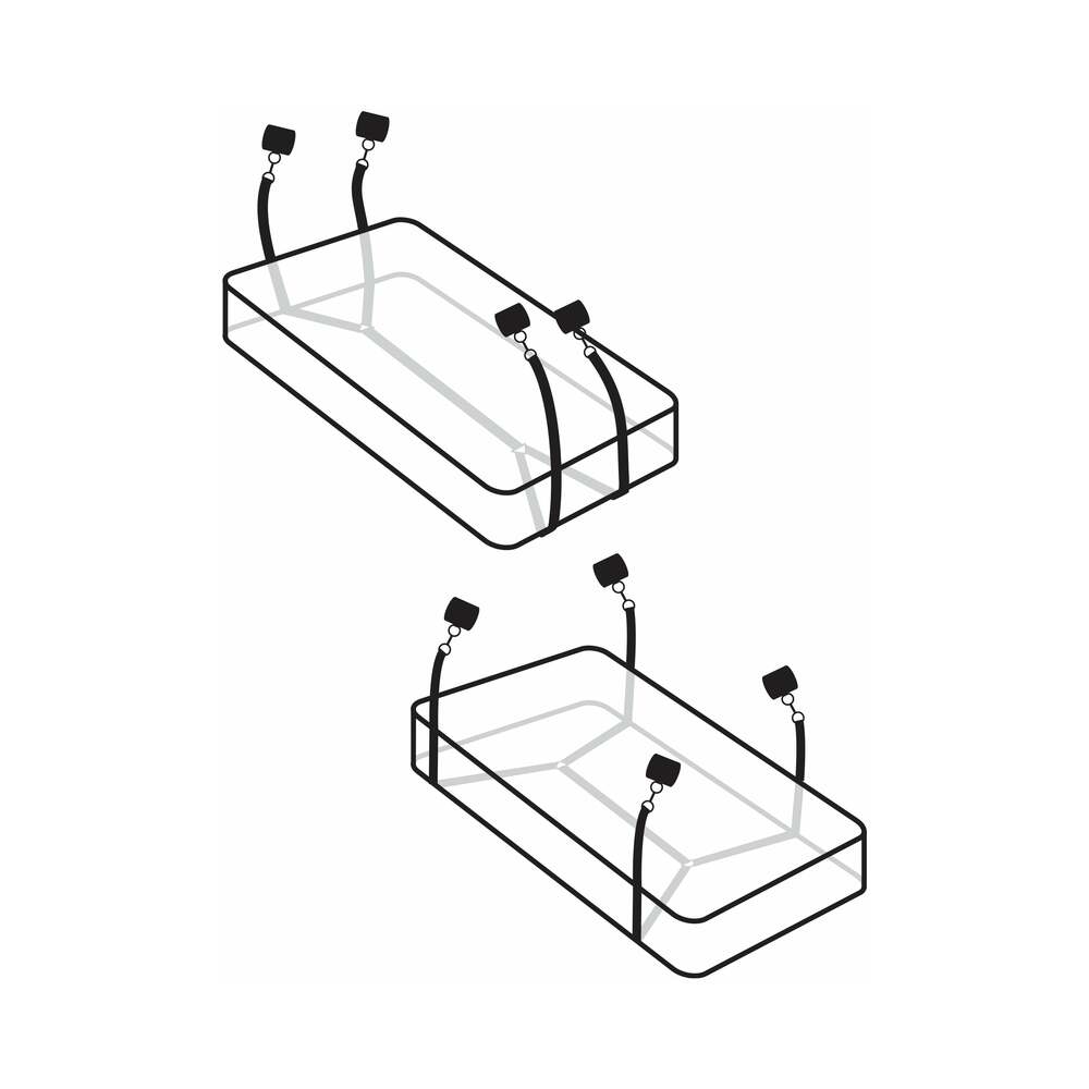 Fetish Fantasy Series Limited Edition Wraparound Mattress Restraints Kit Black