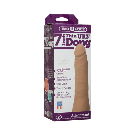 Vac-U-Lock - 7-Inch Thin Dong - ULTRASKYN Brown