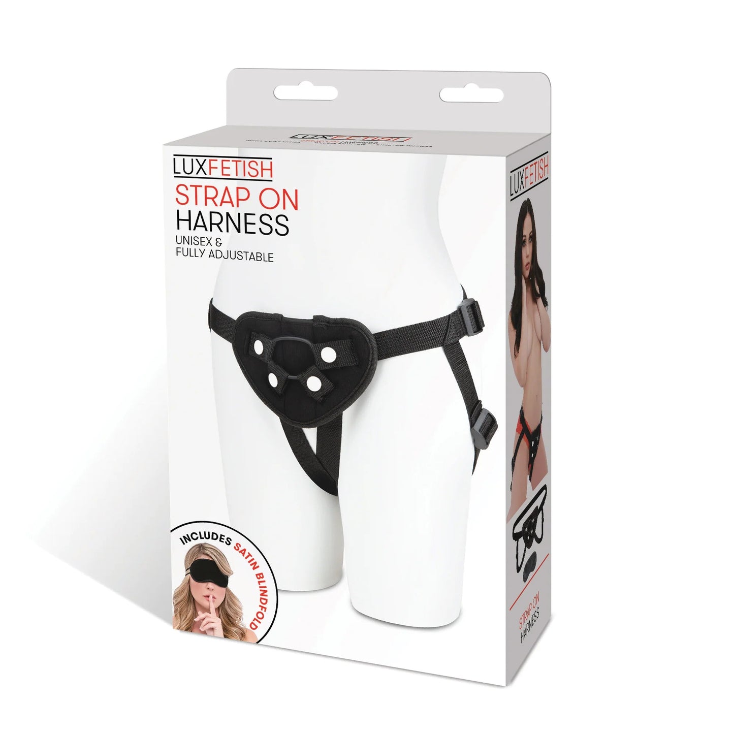 Lux Fetish Neoprene Strap-On Harness Blk