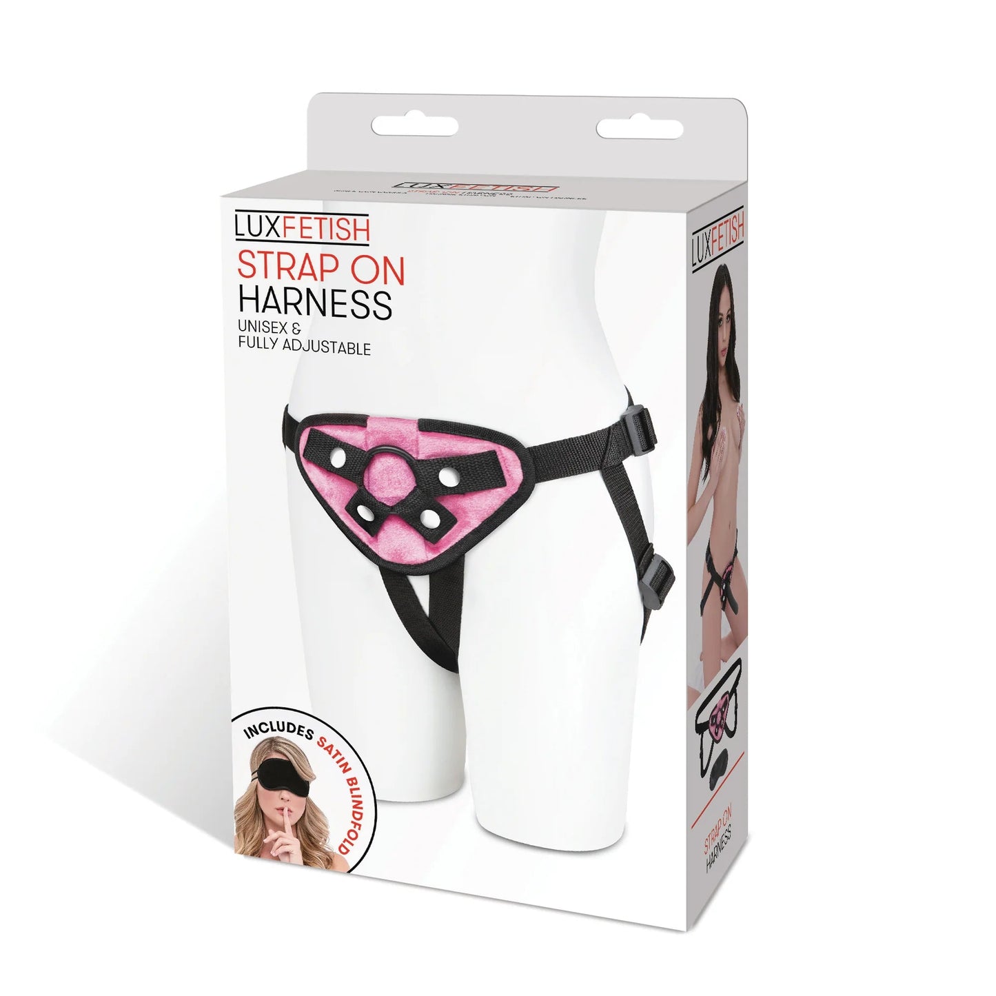 Lux Fetish Neoprene Strap-On Harness Pnk