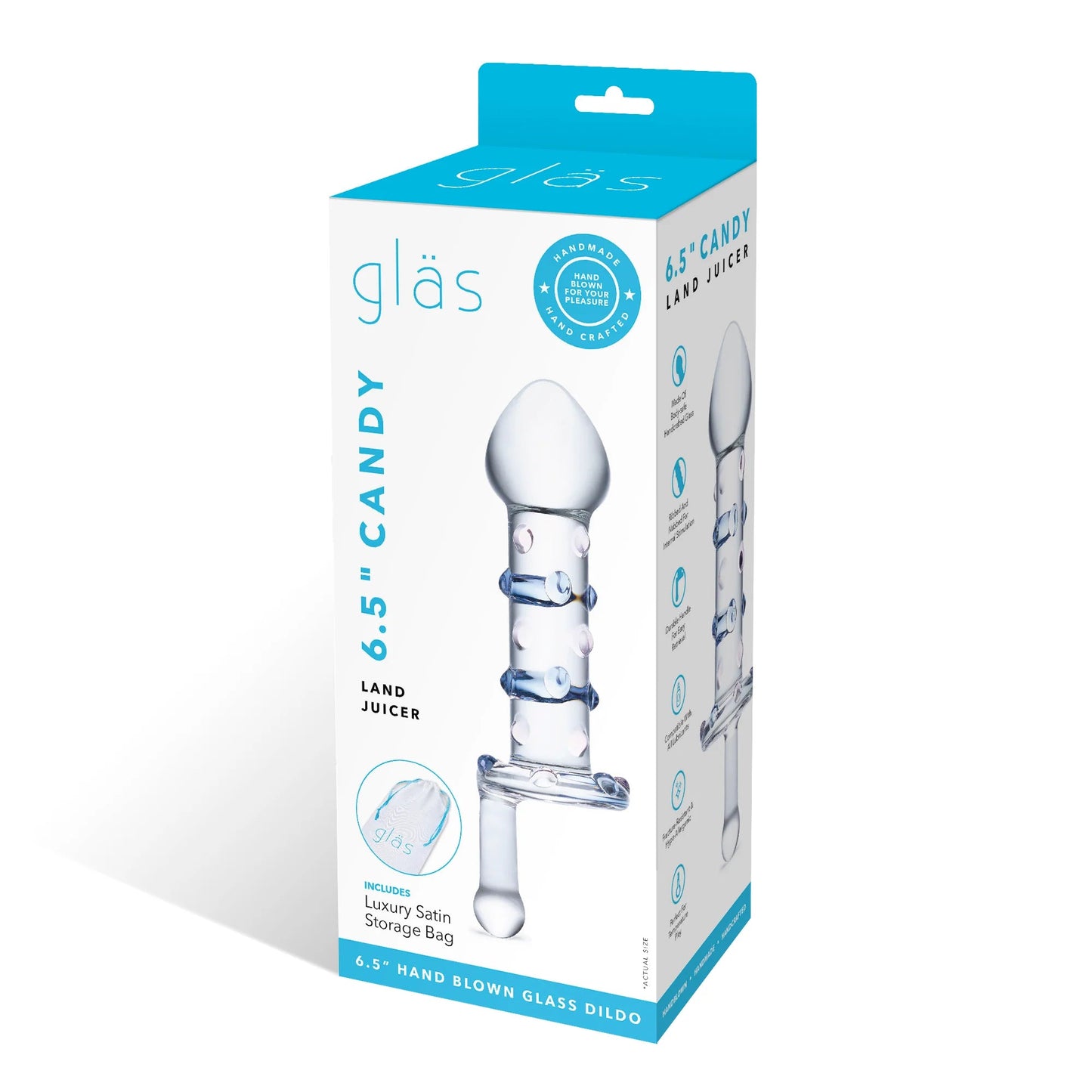 Glas 6.5in Candy Land Juicer Dildo