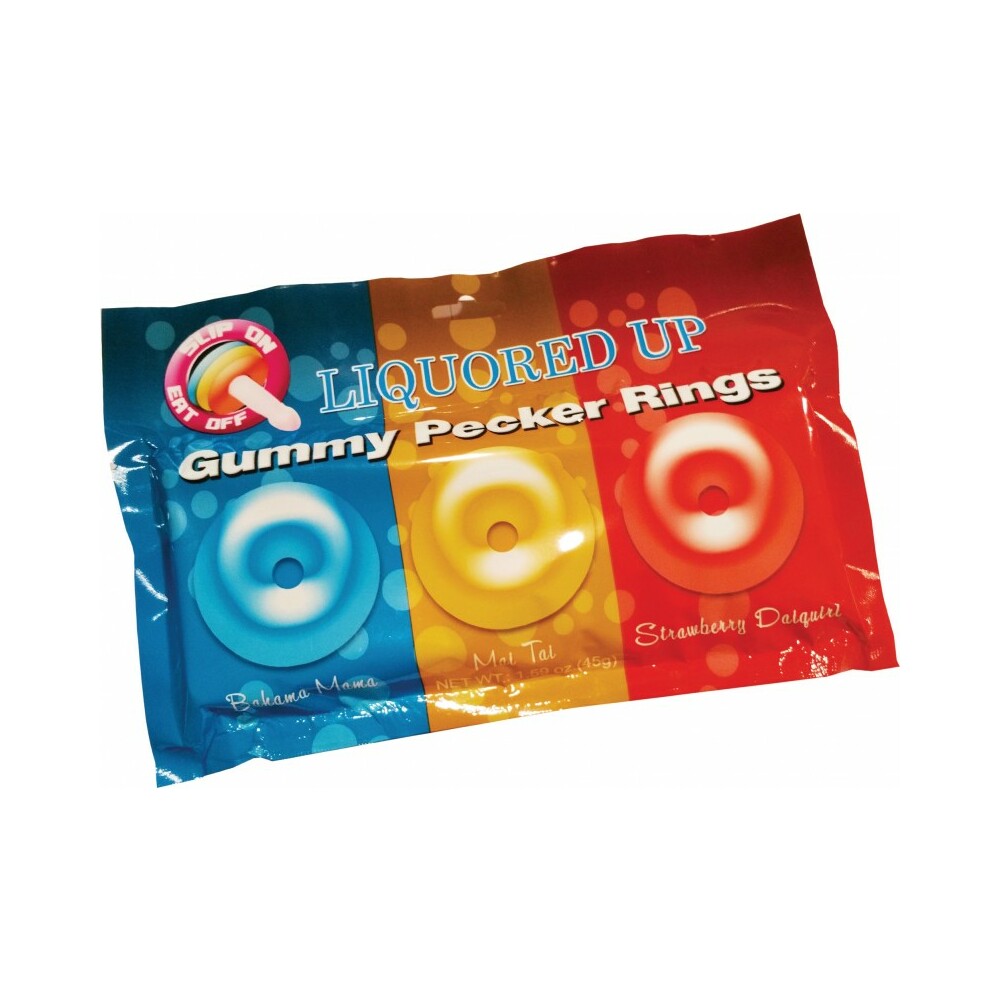 Liquored Up Pecker Gummy Rings-3pk