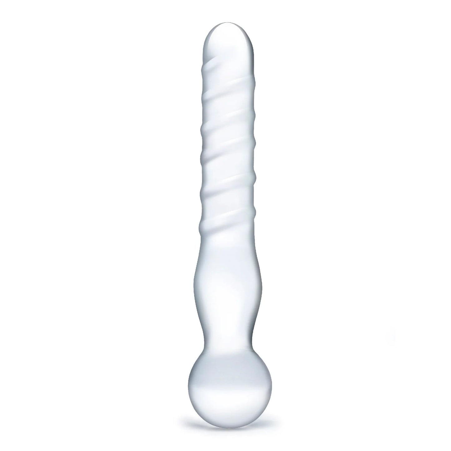 Glas 8in Joystick Clear Glass Dildo