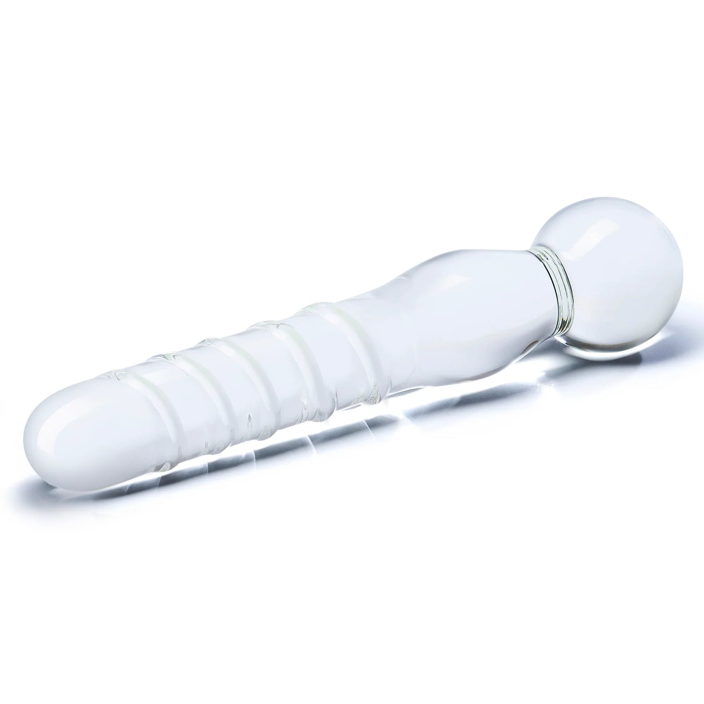 Glas 8in Joystick Clear Glass Dildo