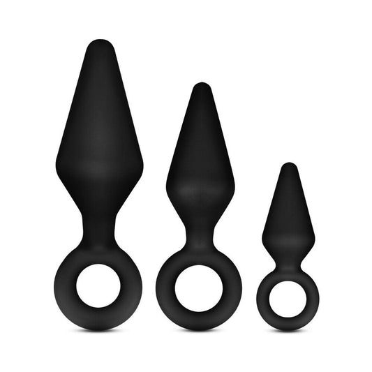 Luxe Night Rimmer Anal Plug Kit Black