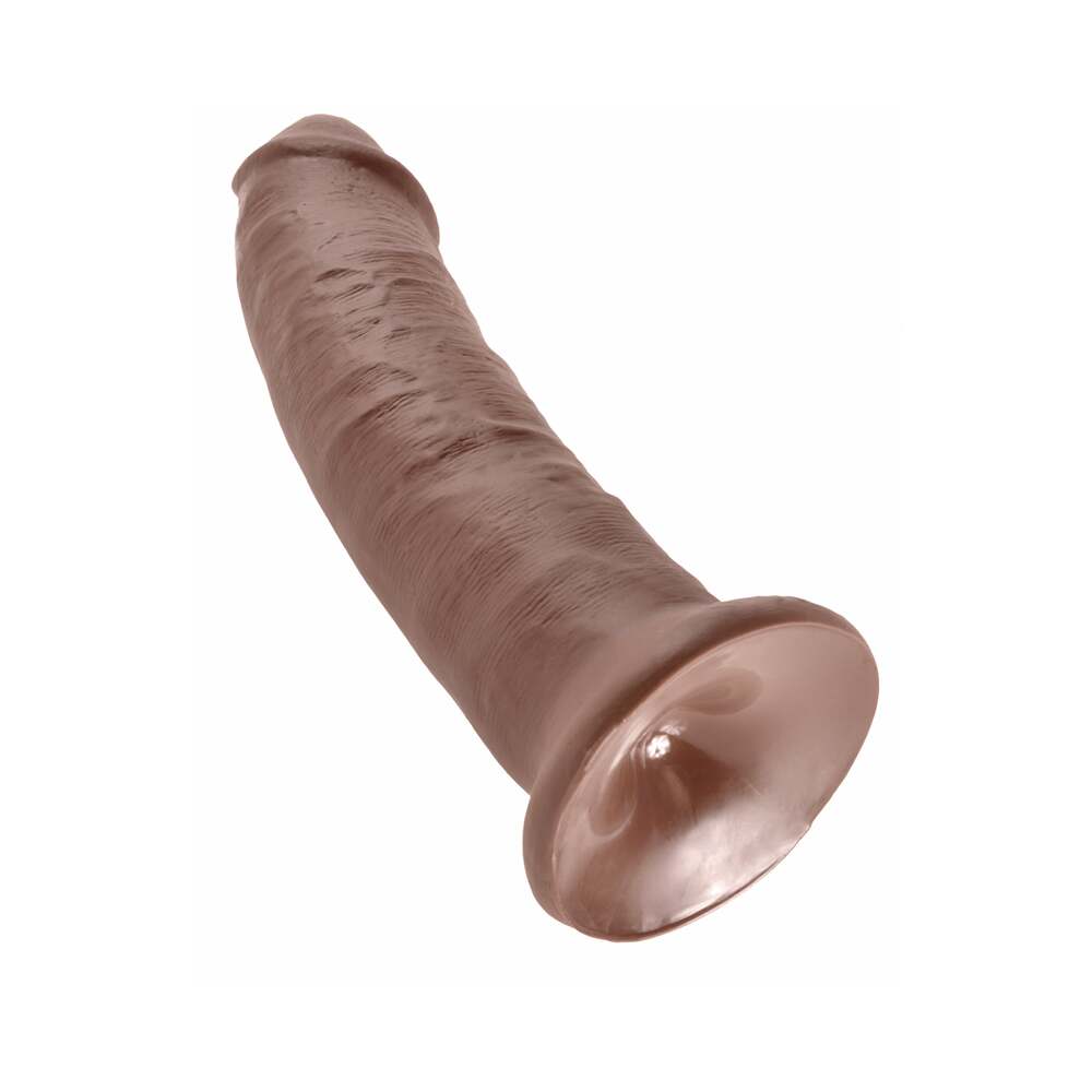 King Cock 9 in. Cock Realistic Dildo With Suction Cup Brown
