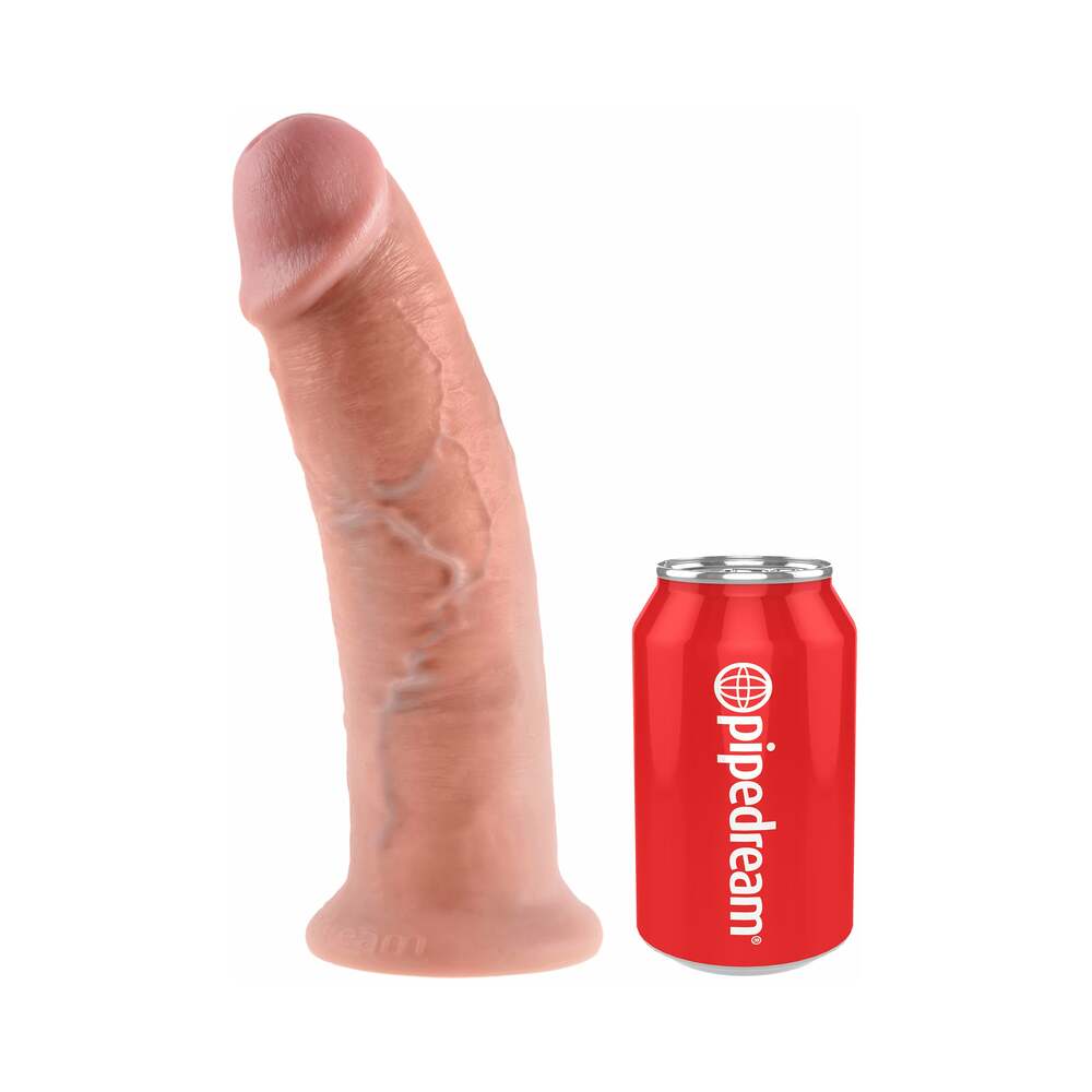King Cock 10 in. Cock Realistic Dildo With Suction Cup Beige