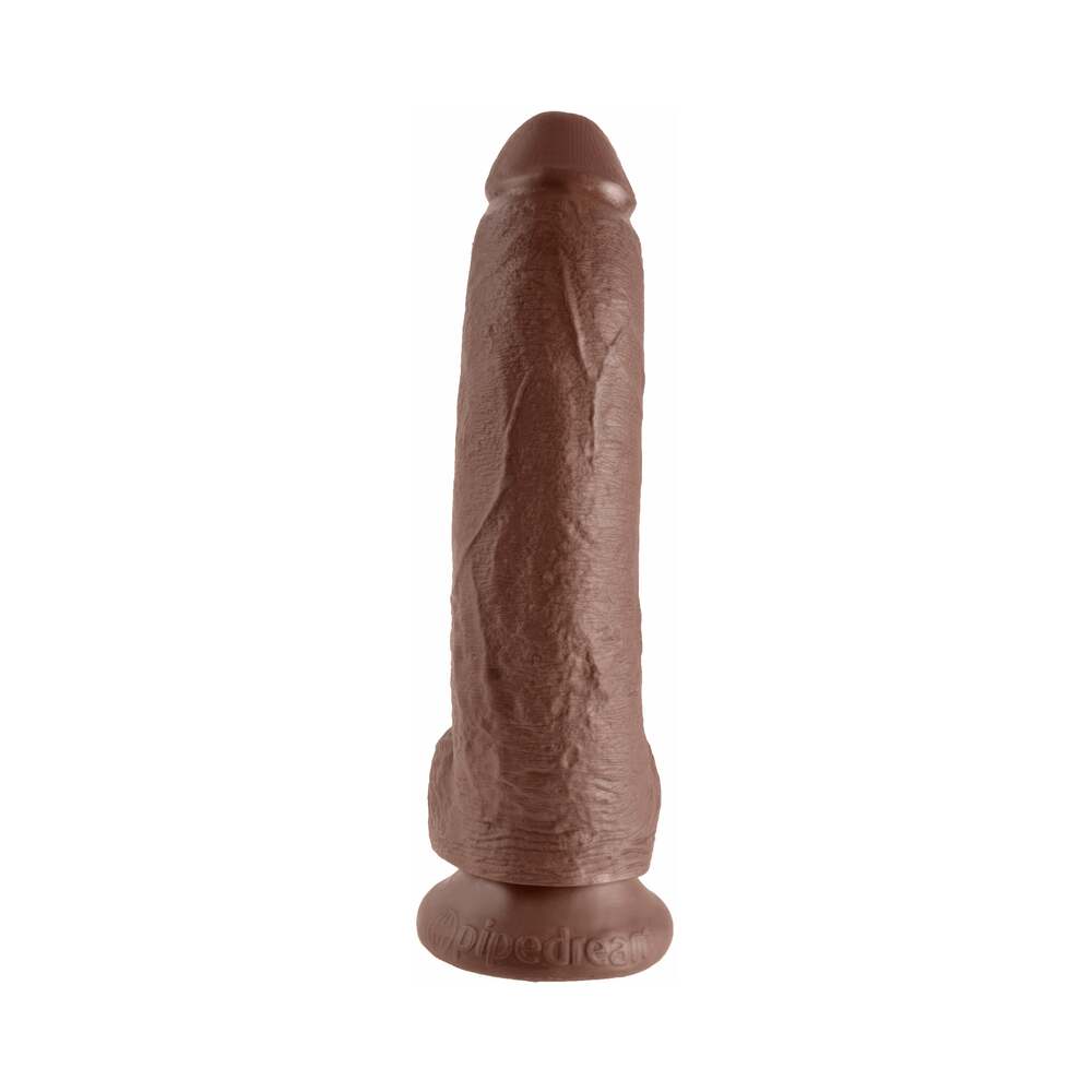 King Cock 9in Cock w/ Balls Brown