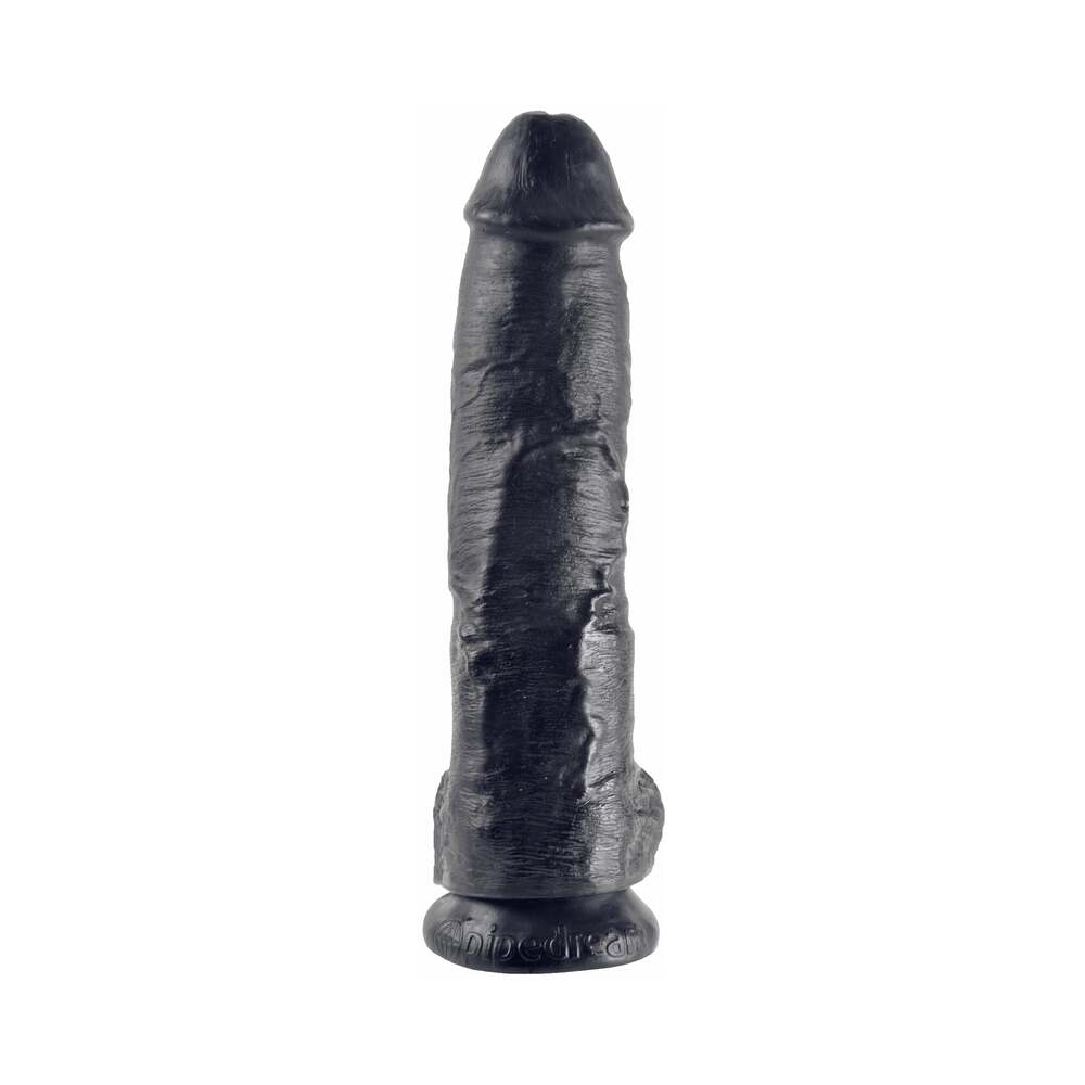 King Cock 10in Cock w/ Balls Black