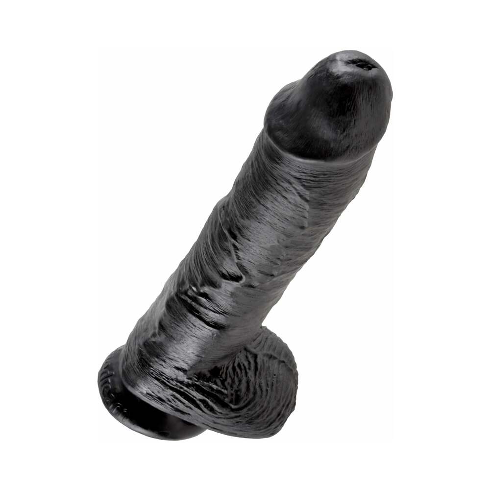 King Cock 10in Cock w/ Balls Black