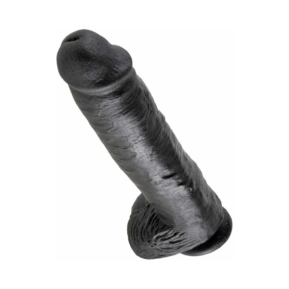 King Cock 11in Cock w/ Balls Black