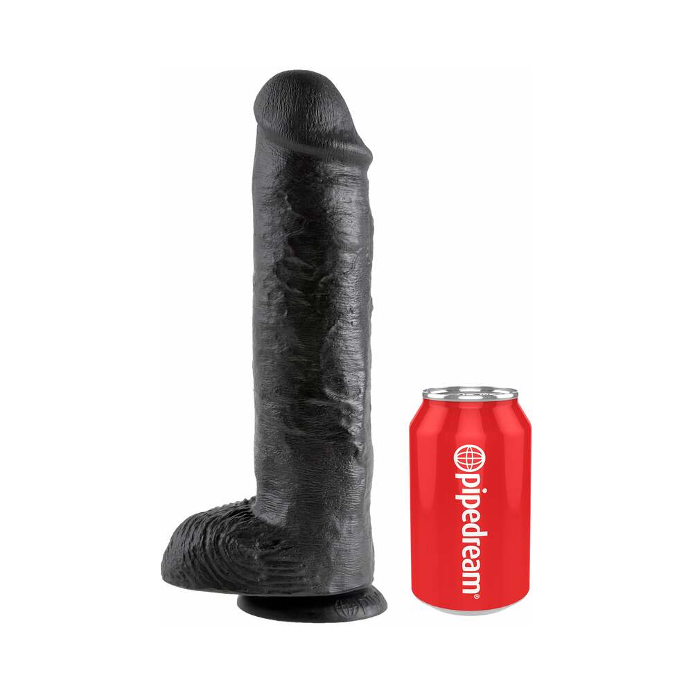 King Cock 11in Cock w/ Balls Black