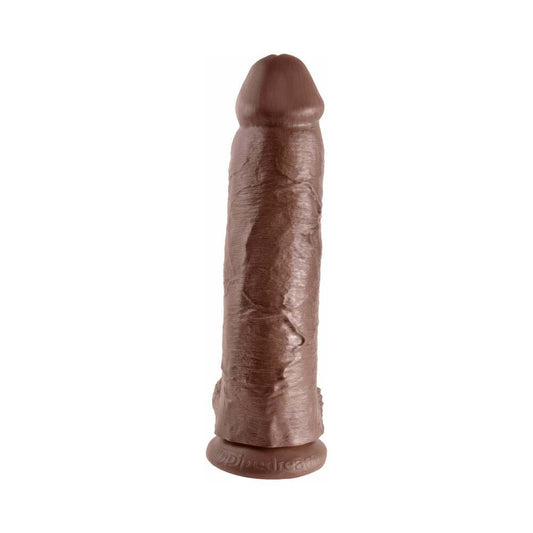 King Cock 12in Cock w/ Balls Brown