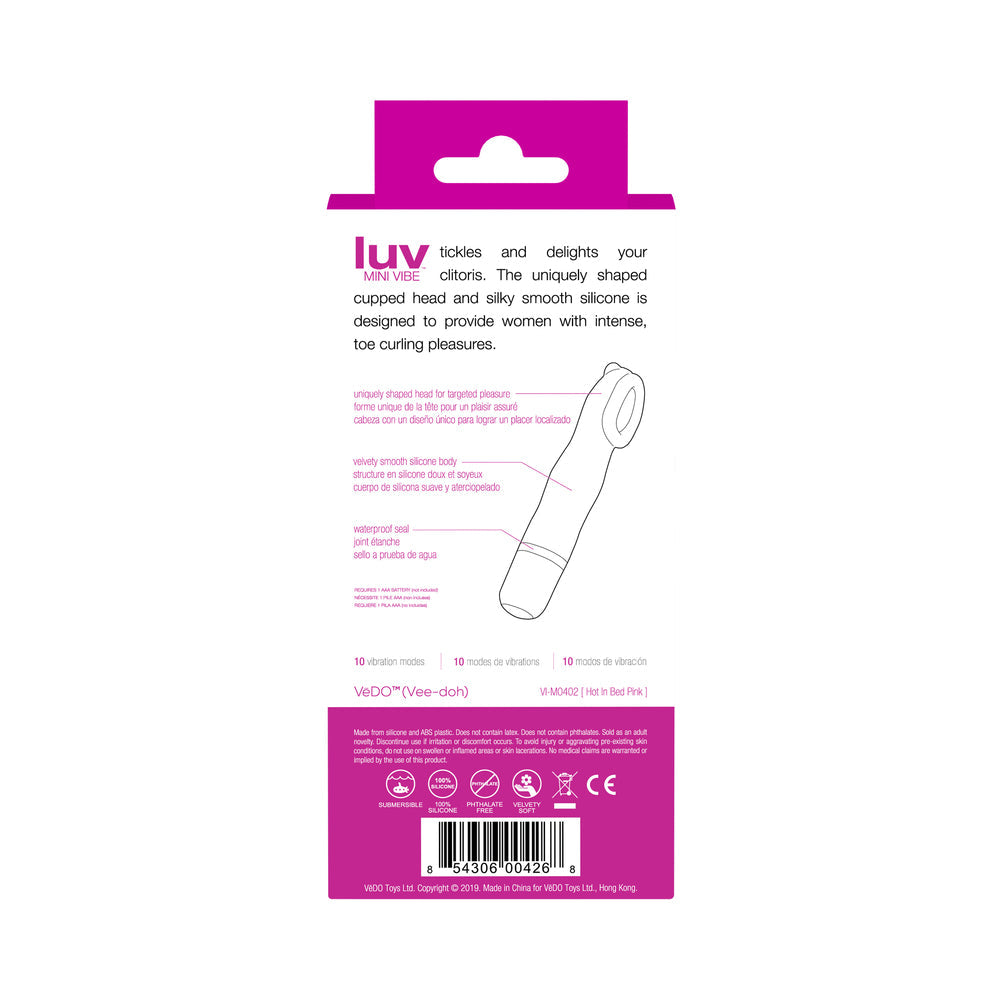 VeDO Luv Mini Vibe Hot In Bed Pink