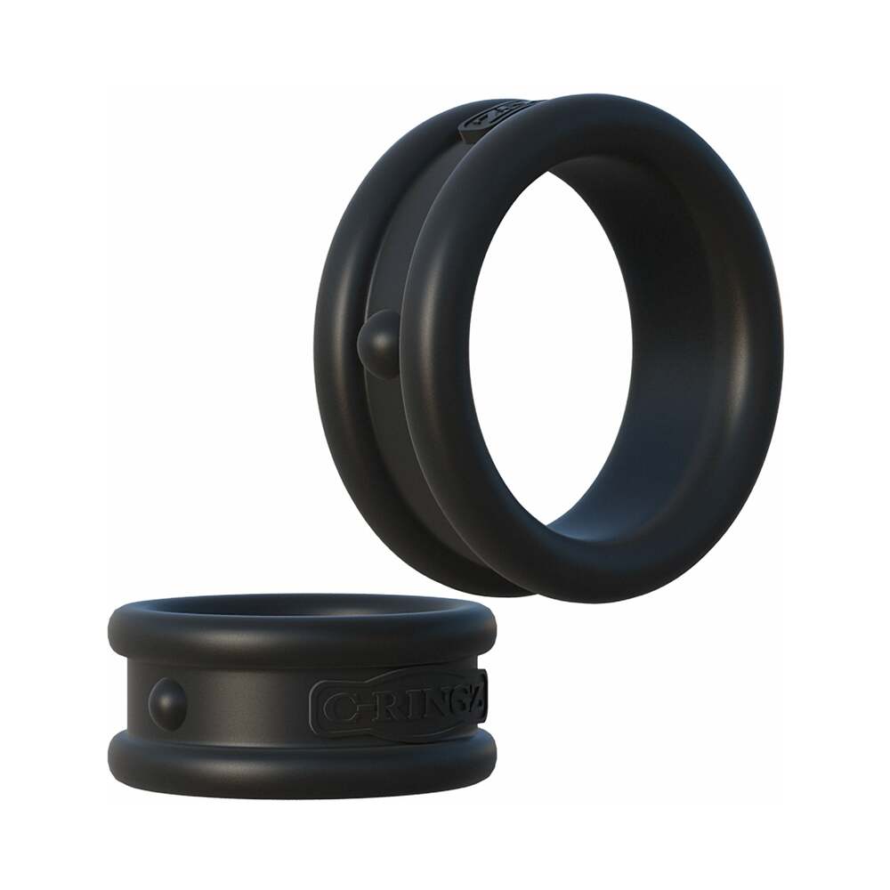 FCR Max-Width Silicone Rings Set Black