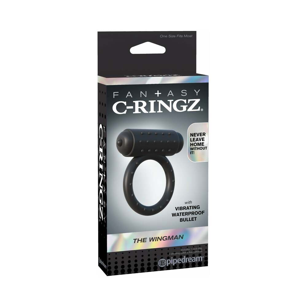 Pipedream Fantasy C-Ringz The Wingman Vibrating Cockring Black