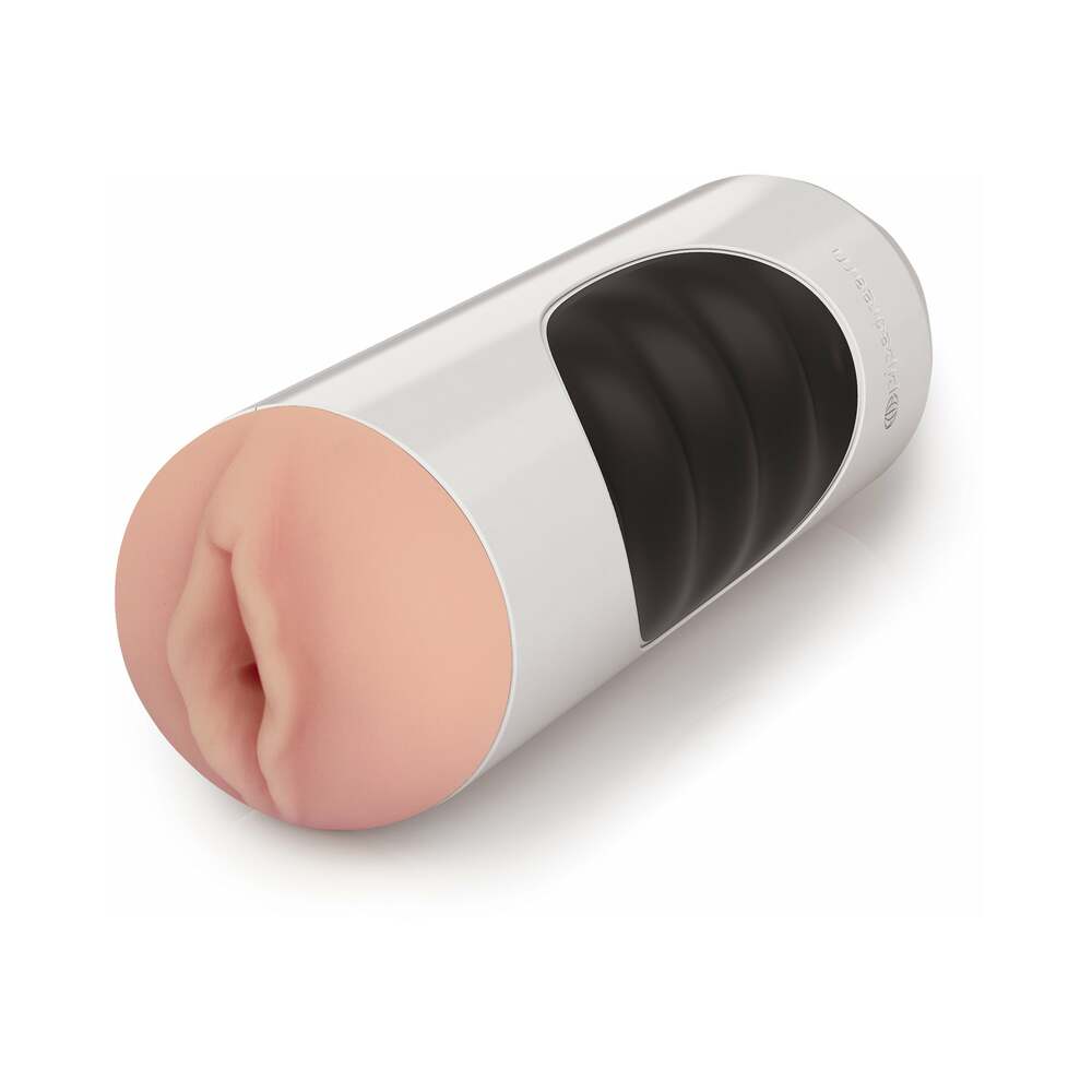 PDX Mega Grip Pussy Stroker Beige/White