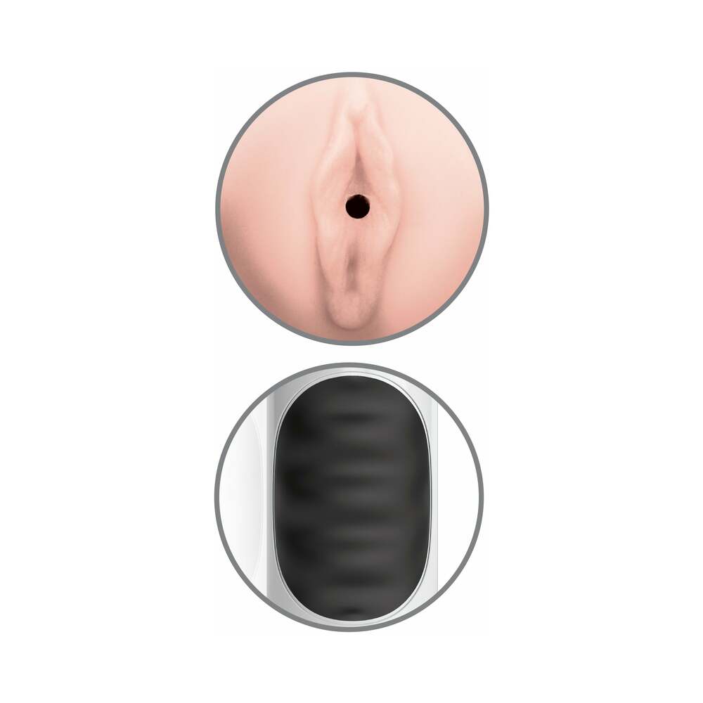 PDX Mega Grip Pussy Stroker Beige/White